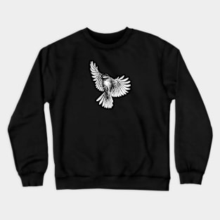 fly bird vintage ink drawing Crewneck Sweatshirt